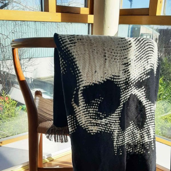 The infamous Skull & Crossbones flag is now an interior throw for your home